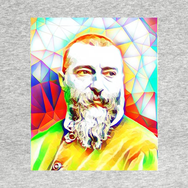 Jean-Baptiste Alphonse Karr Colourful Portrait | Jean-Baptiste Alphonse Karr Artwork 11 by JustLit